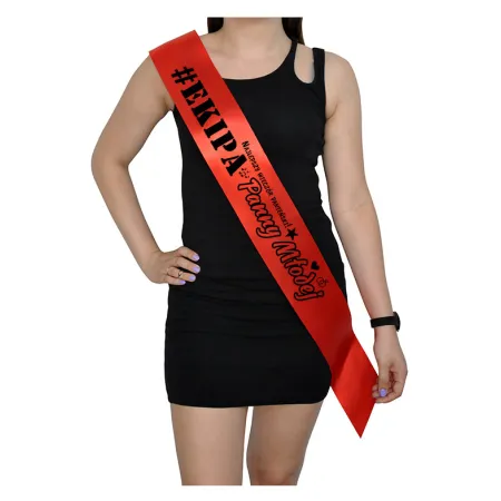 Szarfa CZERWONA Wieczór Panieński Ekipa Panny Młodej